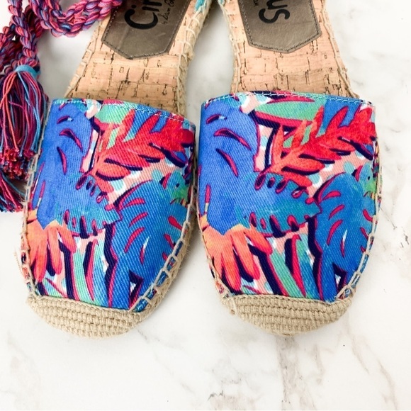 Circus by Sam Edelman Lenora Tropical Espadrilles Sz 6 1/2 - Picture 6 of 10